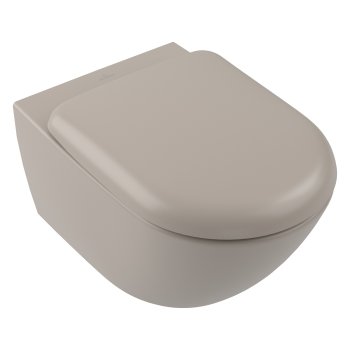 Vas WC suspendat Villeroy & Boch Antao, TwistFlush, CeramicPlus, 56×37 cm, almond